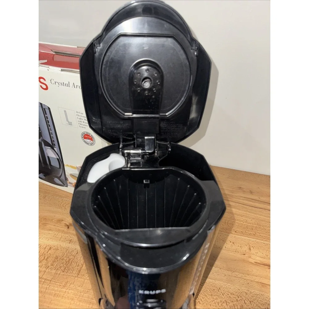 Krups Crystal Arome Time Coffee Maker Black w/ Box Tested Working 398